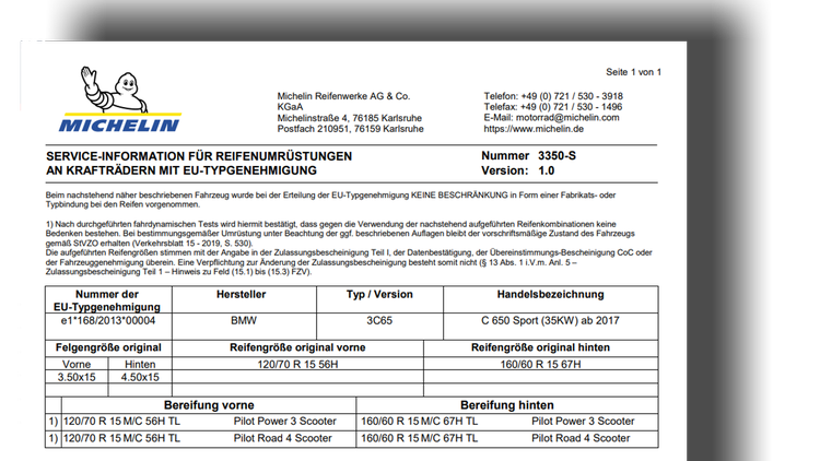 Ab Januar 2025 gelten geänderte Regeln für Motorradreifen Freigaben