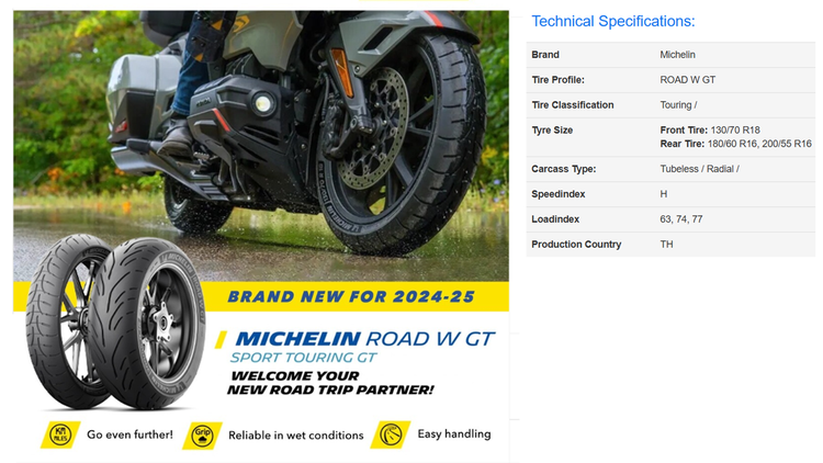 Michelin Road W GT, ein neuer Reifen für die Gold Wing auf der EICMA 2024 in Mailand