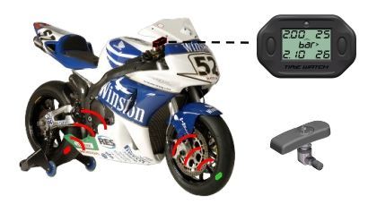 Tire Watch - tyre pressure monitoring system for racing motorcycles TPMS