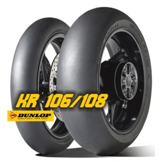 Dunlop SLICK 205/60 R17 KR108 MS2 Posteriore Tubeless - no necesita camera d'aira Racing,_NHS Pneumatici Moto M/C 