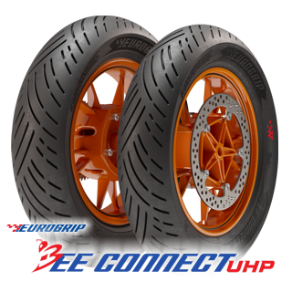 Eurogrip Bee Connect 130/70 -12 (62P) Eurogrip Bee Connect UHP Vorderreifen / Hinterreifen TL-Schlauchlos Scooter Motorradreifen M/C 